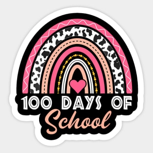 100 Days Of School Teacher Kids 100Th Day Of School Rainbow Sticker